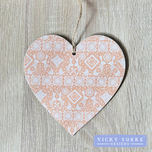 Load image into Gallery viewer, 'Cards To Keep' Wooden Hanging Heart – ‘Home On The Prairie – Hares’