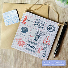 Load image into Gallery viewer, 'Cards To Keep' Wooden Mini Wall Hanging – 'Ahoy'