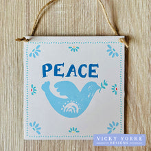 Load image into Gallery viewer, 'Cards To Keep' Wooden Mini Wall Hanging – 'Peace'
