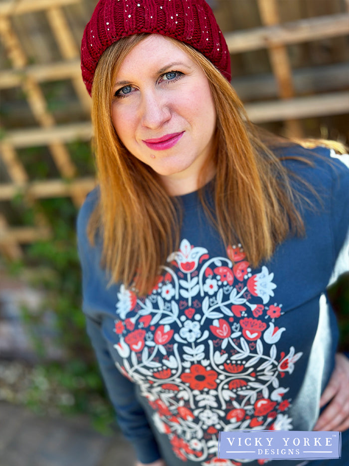 Sweatshirt Folk Florals