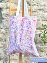 Load image into Gallery viewer, Cotton &#39;Love Is In The Air - Bees&#39; Book Bag by Vicky Yorke Designs