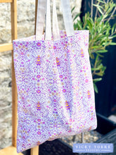 Load image into Gallery viewer, Cotton &#39;Love Is In The Air - Bees&#39; Book Bag by Vicky Yorke Designs