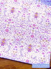 Load image into Gallery viewer, Cotton &#39;Love Is In The Air - Bees&#39; Book Bag by Vicky Yorke Designs