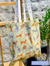 Load image into Gallery viewer, Cotton &#39;Ginger &amp; Olive - Cats&#39; Book Bag by Vicky Yorke Designs
