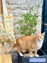 Load image into Gallery viewer, Cotton &#39;Ginger &amp; Olive - Cats&#39; Book Bag by Vicky Yorke Designs