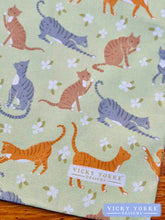 Load image into Gallery viewer, Cotton &#39;Ginger &amp; Olive - Cats&#39; Book Bag by Vicky Yorke Designs