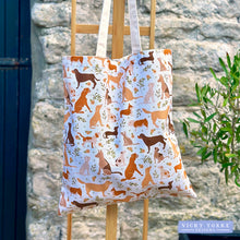 Load image into Gallery viewer, Cotton &#39;Ginger &amp; Olive - Dogs&#39; Book Bag by Vicky Yorke Designs