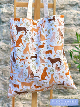Load image into Gallery viewer, Cotton &#39;Ginger &amp; Olive - Dogs&#39; Book Bag by Vicky Yorke Designs
