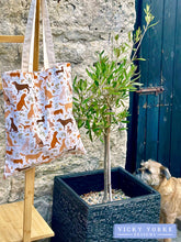 Load image into Gallery viewer, Cotton &#39;Ginger &amp; Olive - Dogs&#39; Book Bag by Vicky Yorke Designs