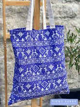 Load image into Gallery viewer, Cotton &#39;Home On The Prairie - Hares&#39; Book Bag by Vicky Yorke Designs