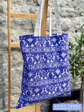 Load image into Gallery viewer, Cotton &#39;Home On The Prairie - Hares&#39; Book Bag by Vicky Yorke Designs