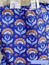 Load image into Gallery viewer, Cotton &#39;Heritage Cottage - Flowers&#39; Book Bag by Vicky Yorke Designs