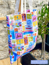 Load image into Gallery viewer, Cotton &#39;Island Life&#39; Book Bag by Vicky Yorke Designs