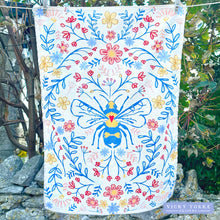 Load image into Gallery viewer, Cotton Tea Towel - Love Is In The Air - Bees
