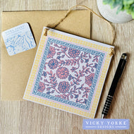 'Cards To Keep' Wooden Mini Wall Hanging – 'Lavanya - Garden'