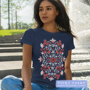 ***NEW*** 100% Recycled T-shirt - Folk Florals
