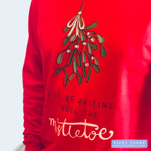 Christmas Jumper / Sweatshirt - 'Under The Mistletoe'