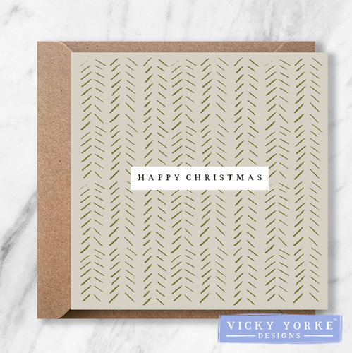 Christmas Card: Evergreen - Happy Christmas