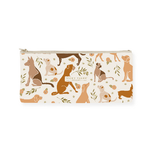 ***NEW*** Organic Cotton Pencil Case - 'Ginger & Olive' - Dogs