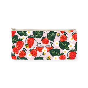 ***NEW*** Organic Cotton Pencil Case - 'Fruitful Lands' - Strawberries