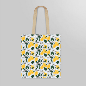 ***NEW*** Organic Cotton Book Bag - 'Fruitful Lands' Lemons