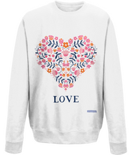 Load image into Gallery viewer, Sweatshirt - Folk Florals &#39;Love Heart&#39;